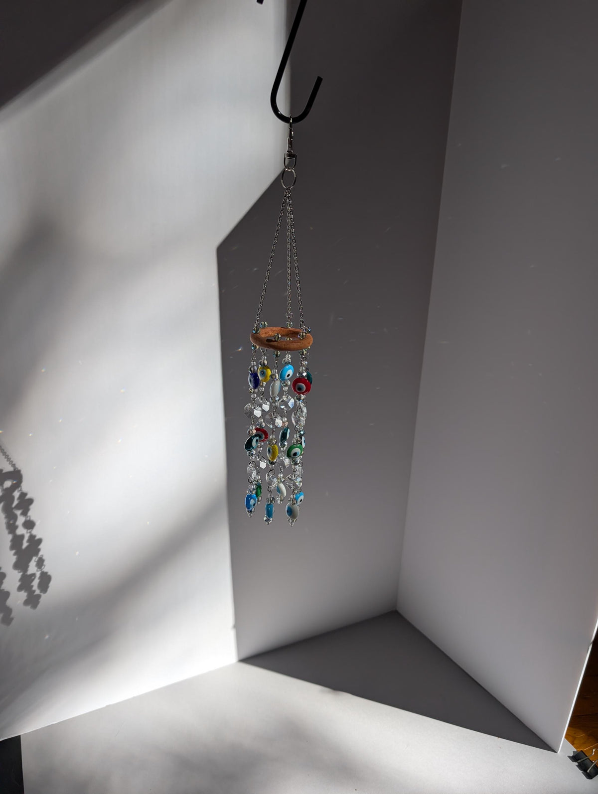 Colorful Evil Eye Crystal Suncatcher Mobile