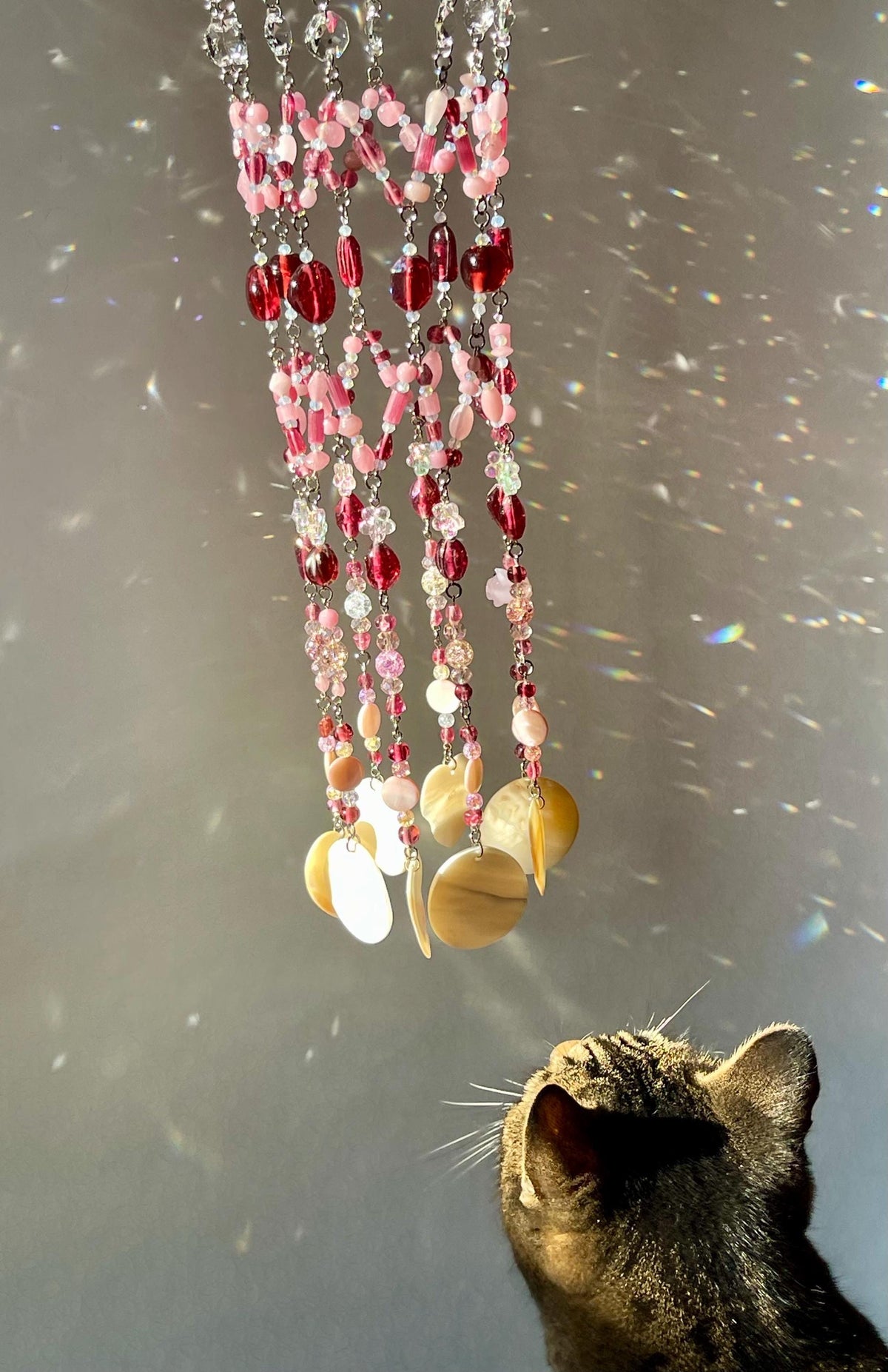 Pink Pig Suncatcher & Seashell Wind Chime