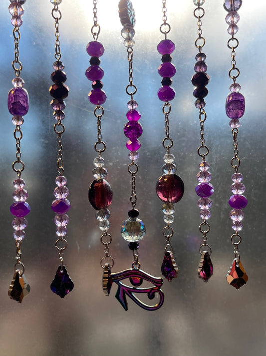 Eye of Ra Purple Crystal sun catcher