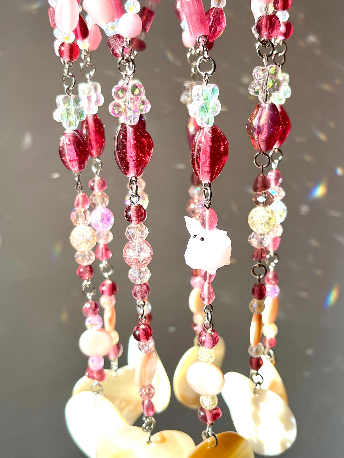 Pink Pig Suncatcher & Seashell Wind Chime