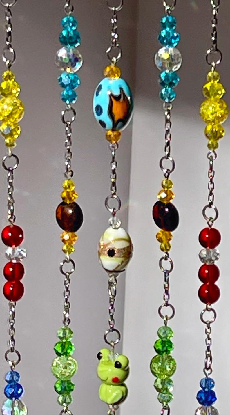Frog & Mushroom Crystal Window Suncatcher
