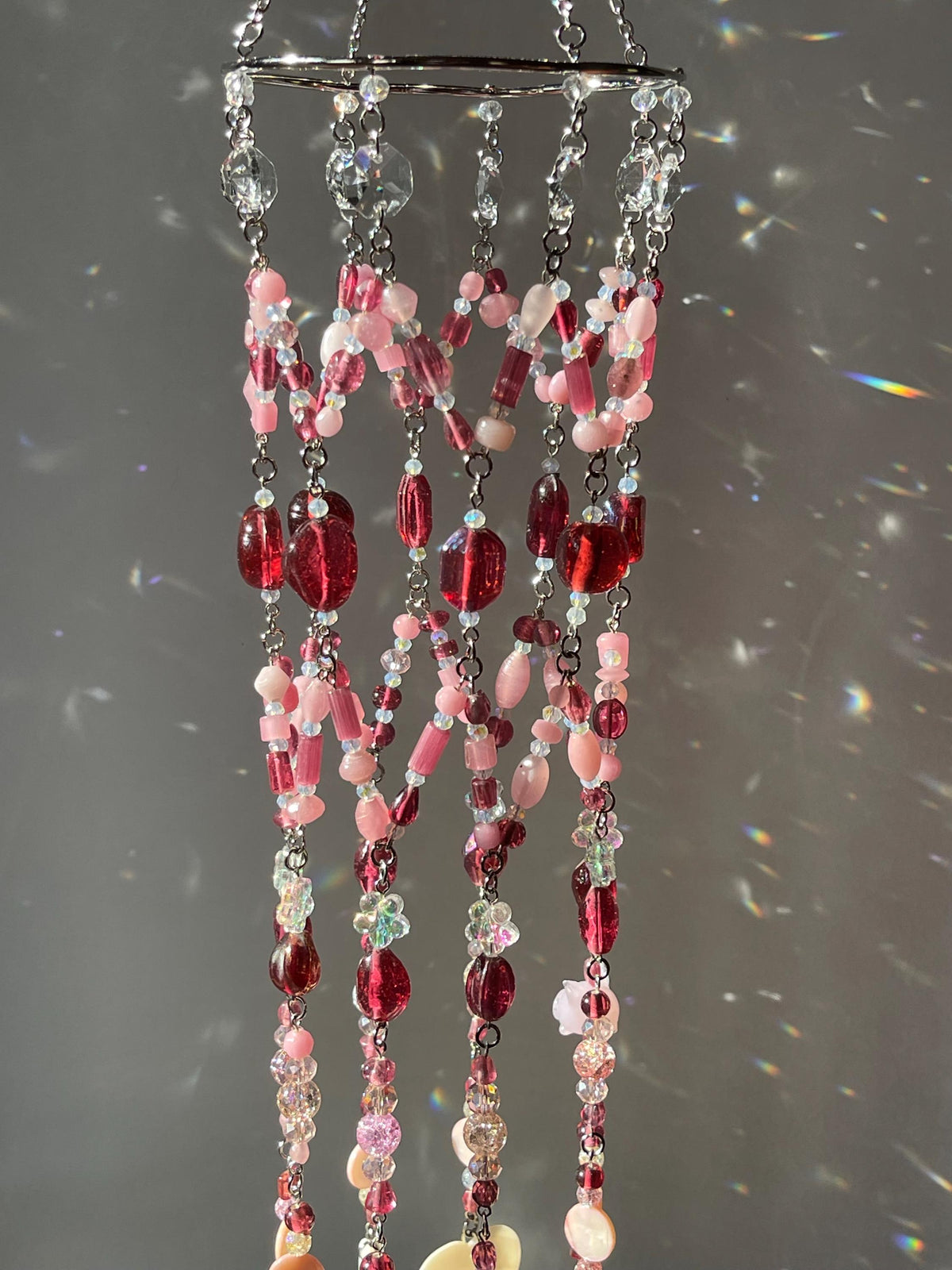 Pink Pig Suncatcher & Seashell Wind Chime