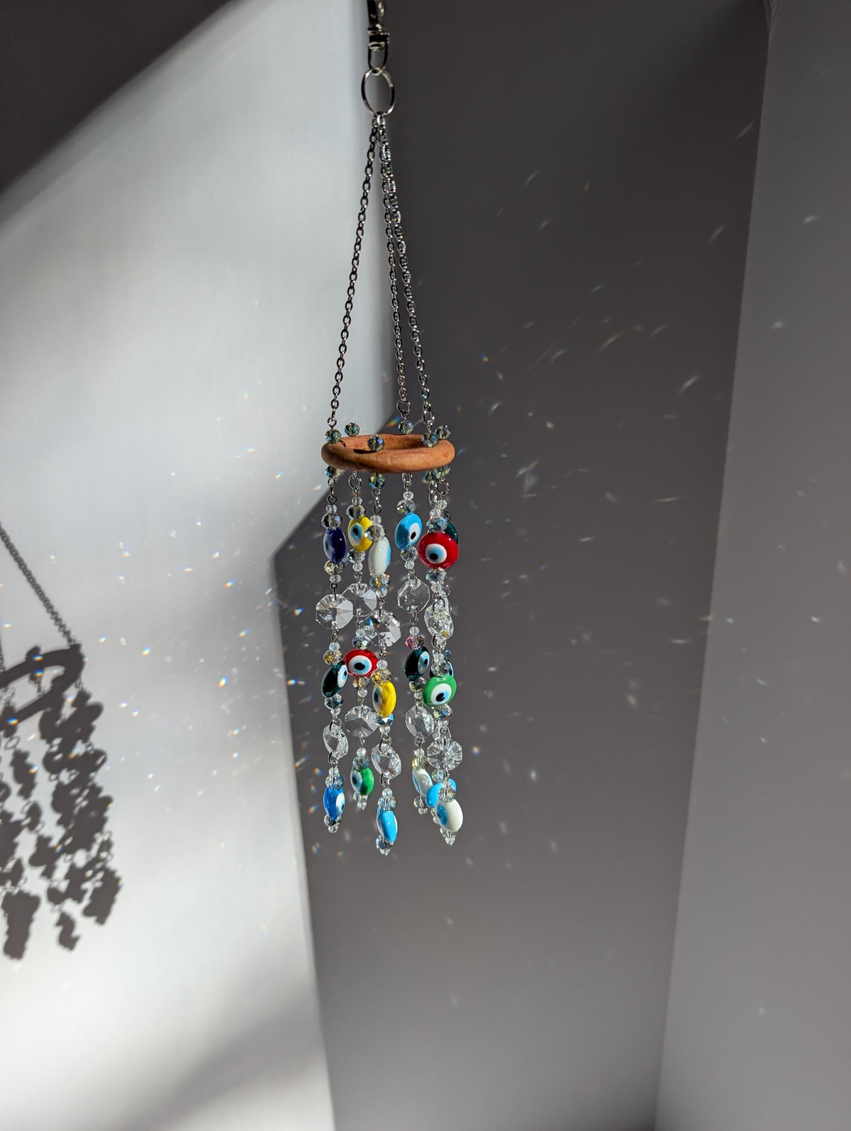 Colorful Evil Eye Crystal Suncatcher Mobile
