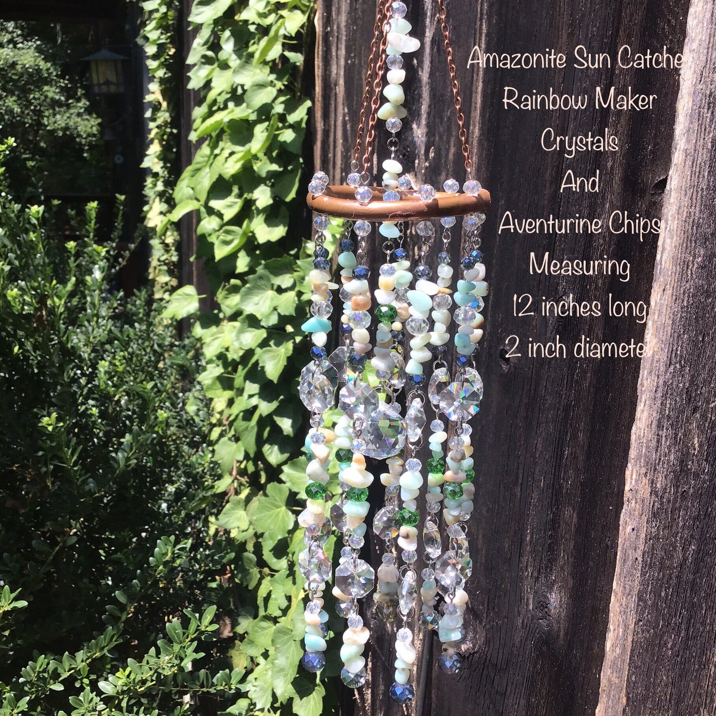 Amazonite Gemstone Rainbow Maker Sun Catcher