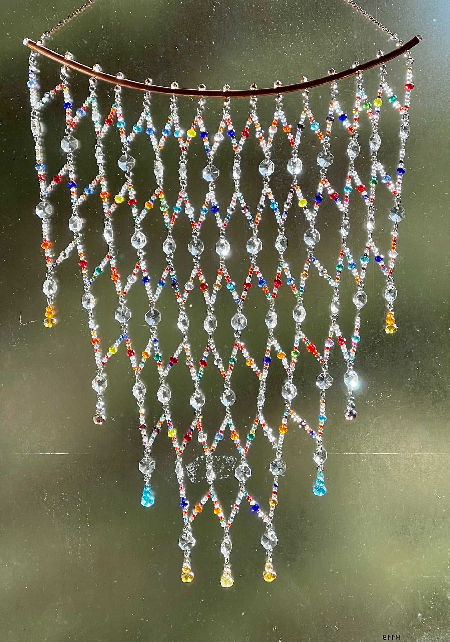 Beaded Crystal Tapestry Window Hanging Decor